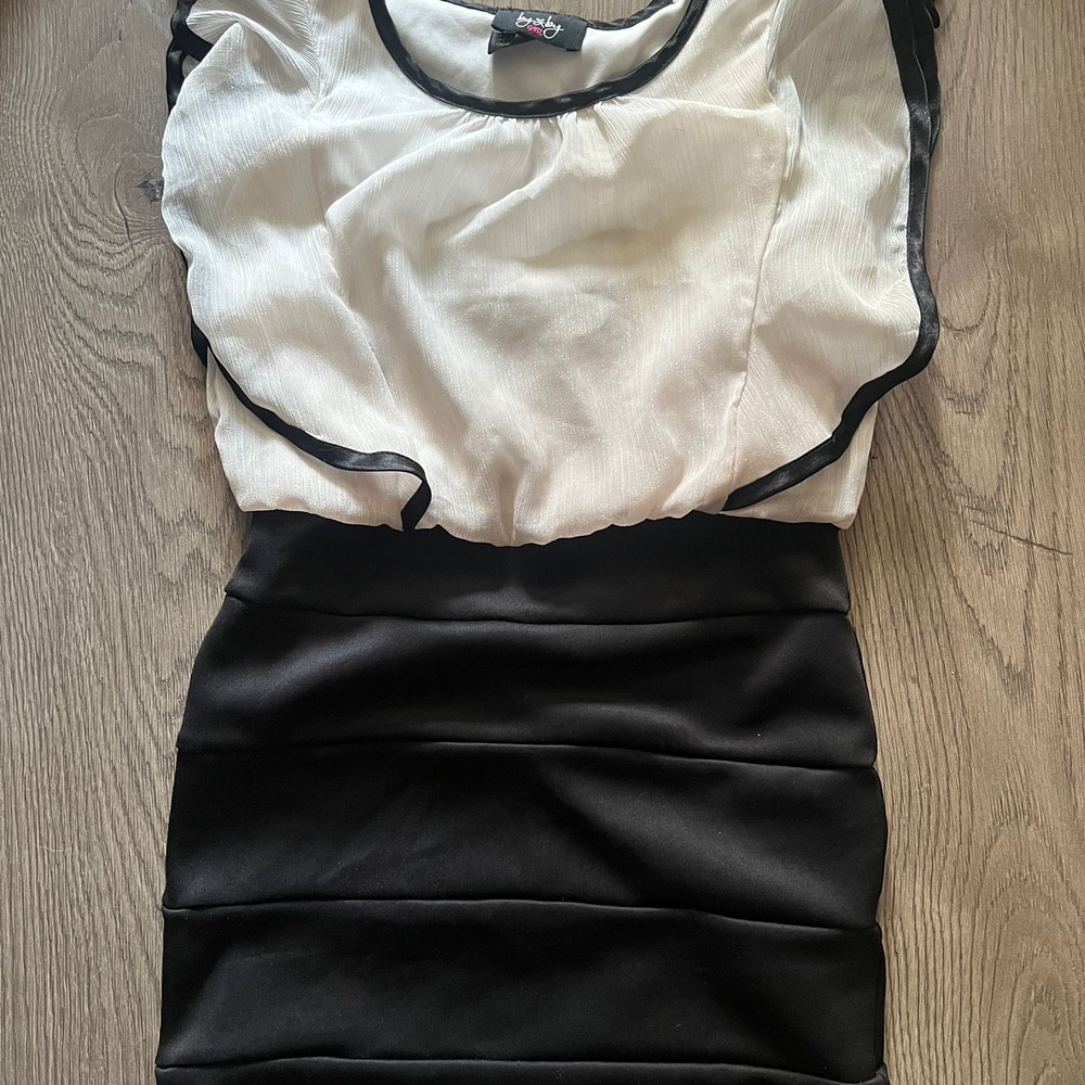 by & by Black and White Kids Formal Dress